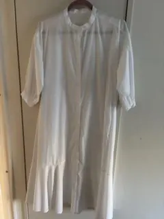 GU ホワイト シャツワンピース Sサイズ