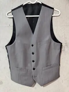 リバーシブルスーツベスト グレー ブラック