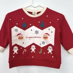 新品 アンパンマン クリスマス トレーナー 100 サンタ 雪だるま