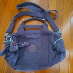 【Kipling】2way ショルダーバッグ パープル