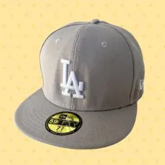 NEW ERA 59FIFTY LA グレーキャップ 7 3/8 中古