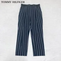 美品　トミーヒルフィガー　ストライプパンツ(4)ウエストゴム　テーパード　綺麗めのサムネイル