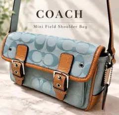 COACH Mini Field Shoulder Bag Blue Y2K