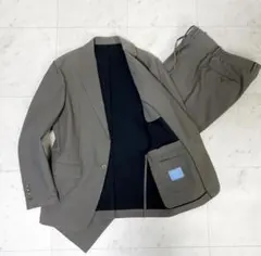 《美品》ESTNATION イージースーツ パナマセットアップ カーキ Lサイズ