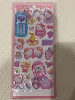 2点 まとめ商品(ハローキティシール、キラリンウォーターシール)