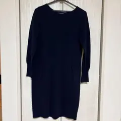 美品✨theory luxe ネイビー ニットワンピース 長袖