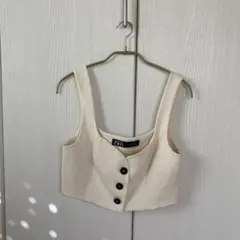 ZARA アイボリー ビスチェ ベスト