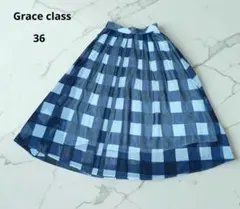 グレースクラス　Grace class　オーガンジーチェックスカートのサムネイル