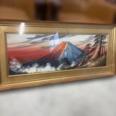 T 赤富士(小) 池田満寿夫作 風水 「五彩の富士山」彫金パネル - メルカリ