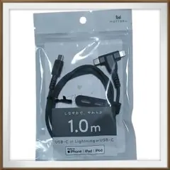 2in1ケーブル Type-C to Type-C／Lightning 1m
