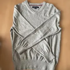 TOMMY HILFIGER グレー Vネックセーター S/P