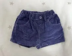 韓国子供服コーデュロイ パープル ハーフパンツ 90〜95センチ相当