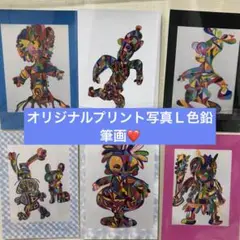 KINGアート❤️色鉛筆で描いてます❤️❤️オリジナルプリント６枚