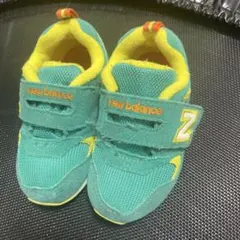 new balance ベビー スニーカー グリーン/イエロー