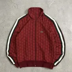 希少】LACOSTE ラコステモノグラムジャガードトラックジャケットL