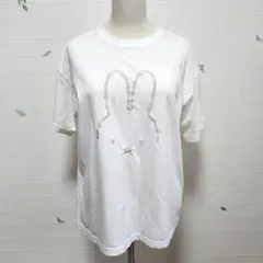 ミッフィー 半袖 キャラクター Tシャツ ホワイト 刺繍のサムネイル