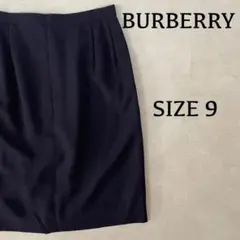 90s BURBERRYS オールド 膝丈スカート サイズ9 ブラックのサムネイル