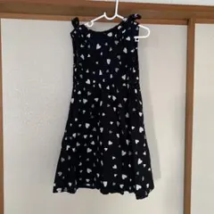 ハート柄ノースリーブワンピース 120