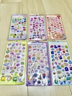 ボンボンドロップ風　3Dシール　6シートセット