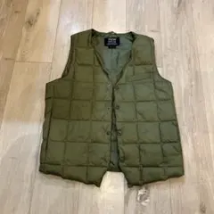 t*s様 TAION タイオン　Vネック　ダウンジレ　カーキ