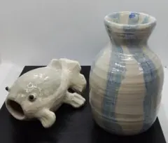 魚と花瓶2個セットその3［作品 No.103］