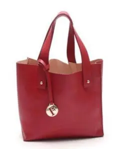 FURLA 黒赤レザートートバッグ　A4 FURLA 黒赤レザートートバッグ A4