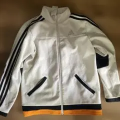 adidas ホワイト ジップアップジャケット ジップパーカー
