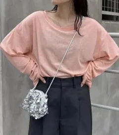 【CIAOPANIC TIPY】サイドスリットシアートップス　ピンク