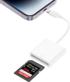 【新品未使用】SDカードリーダー ライトニング iPhone/iPad デジカメ
