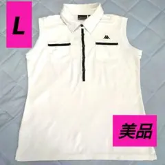 Kappa レディースゴルフウェア ノースリーブシャツ ホワイト