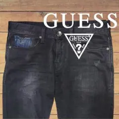 GUESS　Jeans　ブラックダメージ　デニムパンツ