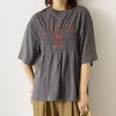 【試着のみ】アメリカンホリック カレッジプリントシャーリングプルオーバー M