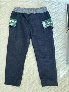 ダークブルー動物イラスト付きパンツ