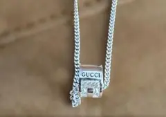 超美品】GUCCI ペンダント トップ925＋社外喜平チェーン 男女兼用