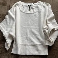 meitire ホワイトニット五分袖