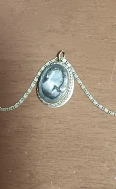 シルバー カメオペンダント ネックレス