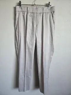 新品 アデュートリステス 麻ポリエステル ベージュパンツ Mサイズのサムネイル