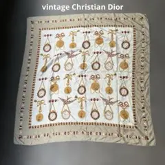 vintage Christian Dior silk Large scarfのサムネイル