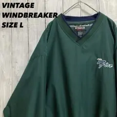 ULTRA CLUB 刺繍ロゴウインドブレーカーピステ　サイズL 緑 US古着