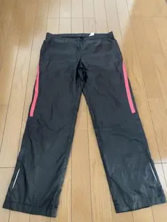 ASICS トレーニングパンツ Sサイズ ブラック×ピンク メッシュ裏地付き