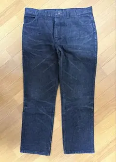 70s Rustler ブラックデニム　先染め　38x30