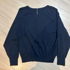 アンタイトル　UNTITLED ネイビー　ニット　Ｖネック