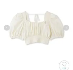 snidel パフスリクロップドニットプルオーバー