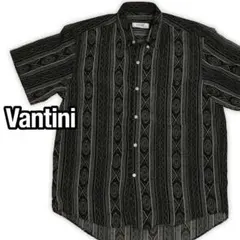 【美品】Vantini エスニック柄 半袖シャツ 90s古着 L ボタンダウン