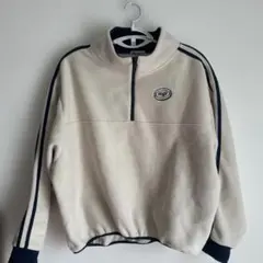 JaVa ジャバ Hoge刺繍 フリース ハーフジップ プルオーバー Lサイズ