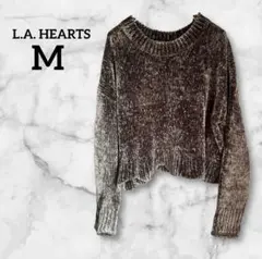 L.A. HEARTS 【M】 クロップドニット 長袖セーター 厚手