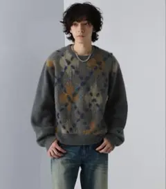 【HARE】アーガイルステッチニットプルオーバー