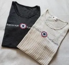 新品♥マリンストライプ★タンクトップ黒/XL-2XL
