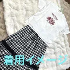 新品タグ付☆サマンサ モスモス☆建物プリントＴシャツ☆オフのサムネイル