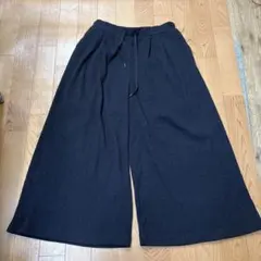 スタディオクリップ　ネイビー ワイドパンツ L